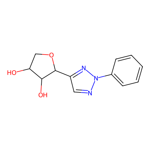 2-(2-Phenyltriazol-4-yl)oxolane-3,4-diol structure