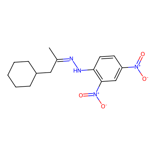 N-(1-cyclohexylpropan-2-ylideneamino)-2,4-dinitroaniline structure