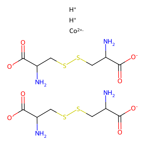 Cobaltate(2-), bis(L-cystinato(2-)-N,O)-, dihydrogen structure