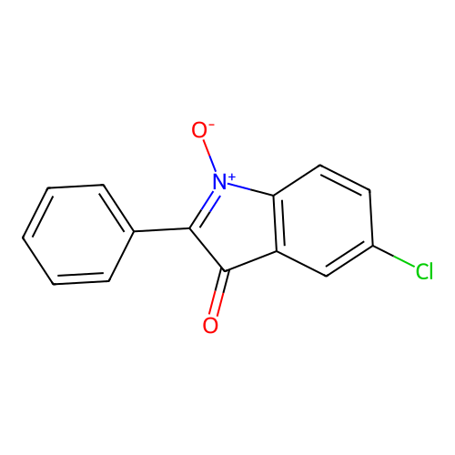 5-Chloro-1-oxido-2-phenyl-indol-1-ium-3-one structure