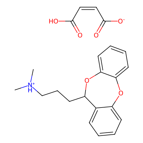 N,N-Dimethyl-11H-dibenzo(b,e)(1,4)dioxepin-11-propanamine maleate structure