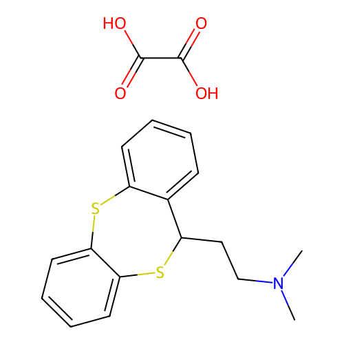 11H-Dibenzo(b,e)(1,4)dithiepin-11-ethanamine, N,N-dimethyl-, ethanedioate (1:1) structure