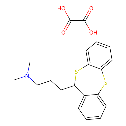 11H-Dibenzo(b,e)(1,4)dithiepin-11-propanamine, N,N-dimethyl-, ethanedioate (1:1) structure