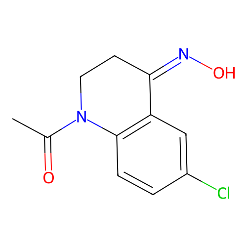4(1H)-Quinolinone, 1-acetyl-6-chloro-2,3-dihydro-, 4-oxime structure