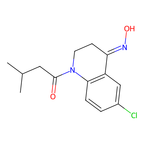 1-(6-Chloro-4-hydroxyimino-2,3-dihydroquinolin-1-yl)-3-methylbutan-1-one structure