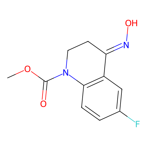 Methyl 6-fluoro-4-hydroxyimino-2,3-dihydroquinoline-1-carboxylate structure