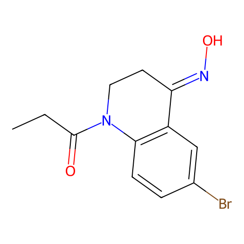 1-(6-Bromo-4-hydroxyimino-2,3-dihydroquinolin-1-yl)propan-1-one structure