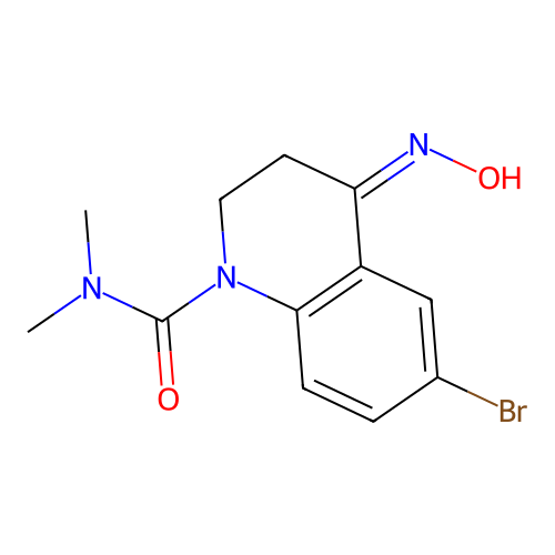 1(2H)-Quinolinecarboxamide, 6-bromo-3,4-dihydro-4-(hydroxyimino)-N,N-dimethyl- structure