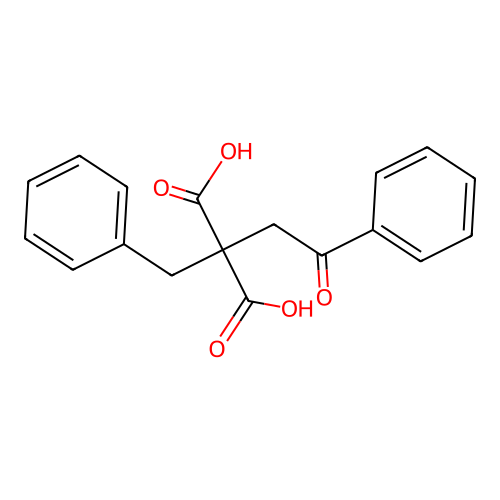 2-Benzyl-2-phenacylpropanedioic acid structure
