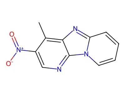 Dipyrido(1,2-a:3',2'-d)imidazole, 4-methyl-3-nitro- structure