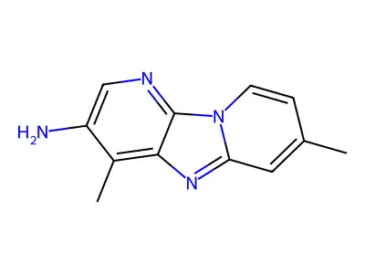 Dipyrido(1,2-a:3',2'-d)imidazole, 3-amino-4,7-dimethyl- structure