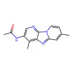 Acetamide, N-(4,7-dimethyldipyrido(1,2-a:3',2'-d)imidazol-3-yl)- structure