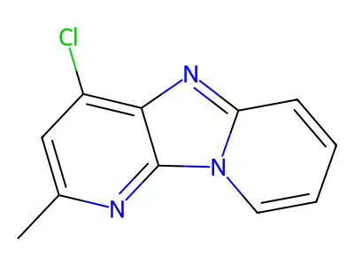 Dipyrido(1,2-a:3',2'-d)imidazole, 4-chloro-2-methyl- structure