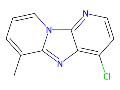 Dipyrido(1,2-a:3',2'-d)imidazole, 4-chloro-6-methyl- structure
