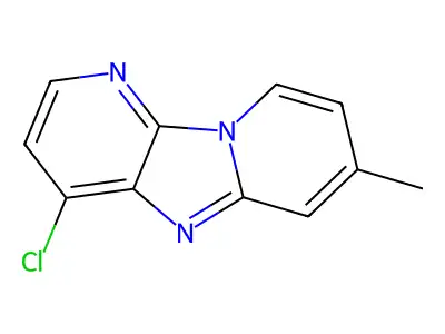 Dipyrido(1,2-a:3',2'-d)imidazole, 4-chloro-7-methyl- structure