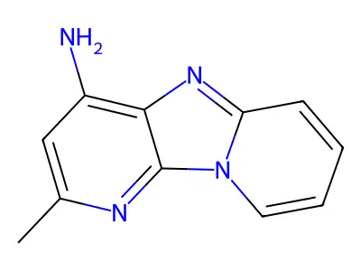 Dipyrido(1,2-a:3',2'-d)imidazole, 4-amino-2-methyl- structure