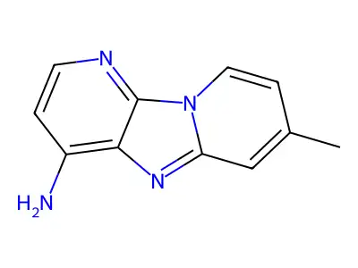 Dipyrido(1,2-a:3',2'-d)imidazole, 4-amino-7-methyl- structure