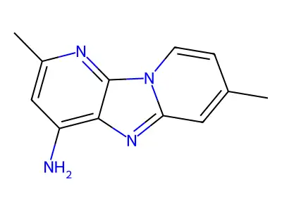 Dipyrido(1,2-a:3',2'-d)imidazole, 4-amino-2,7-dimethyl- structure