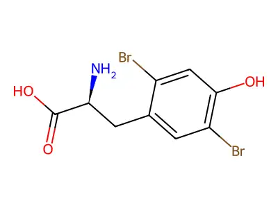 L-Tyrosine, 2,5-dibromo- structure