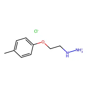 Hydrazine, (2-p-tolyloxyethyl)-, hydrochloride structure