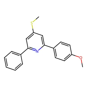Pyridine, 2-(4-methoxyphenyl)-4-(methylthio)-6-phenyl- structure