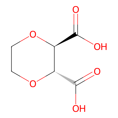 (2r,3r)-1,4-Dioxane-2,3-dicarboxylic acid structure
