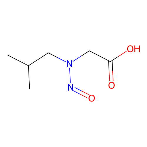 [(2-Methylpropyl)(nitroso)amino]acetic acid structure