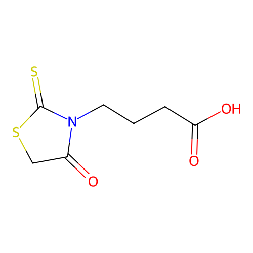 4-(4-Oxo-2-sulfanylidene-1,3-thiazolidin-3-yl)butanoic acid structure