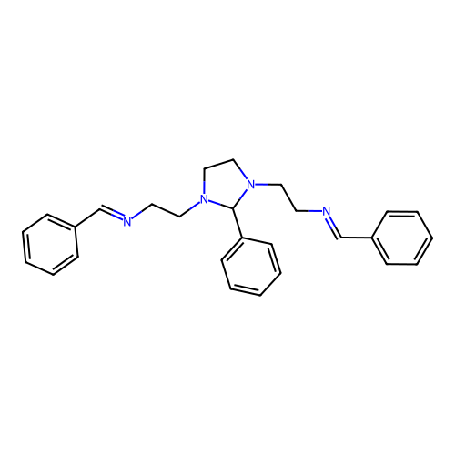 1,3-Imidazolidinediethanamine, 2-phenyl-N,N'-bis(phenylmethylene)- structure
