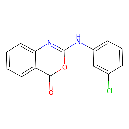 2-(3-chloroanilino)-4H-3,1-benzoxazin-4-one structure