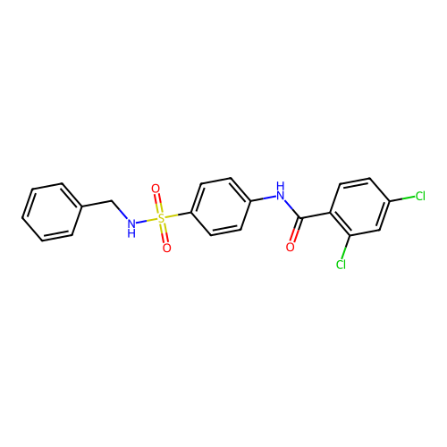 N-[4-(benzylsulfamoyl)phenyl]-2,4-dichlorobenzamide structure