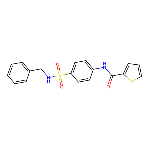 N-{4-[(benzylamino)sulfonyl]phenyl}-2-thiophenecarboxamide structure