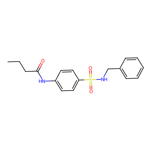 N-[4-(benzylsulfamoyl)phenyl]butanamide structure