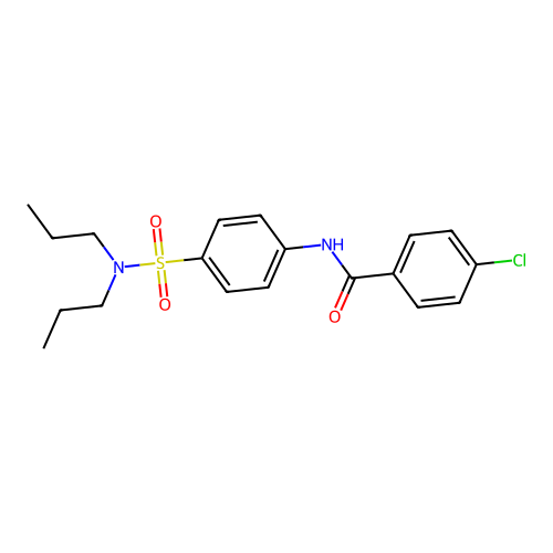 4-chloro-N-[4-(dipropylsulfamoyl)phenyl]benzamide structure
