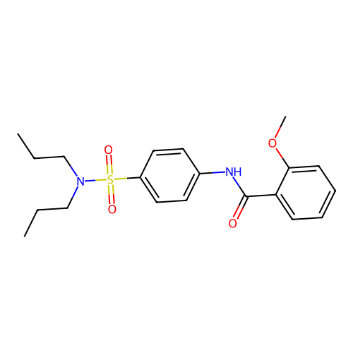 N-[4-(dipropylsulfamoyl)phenyl]-2-methoxybenzamide structure