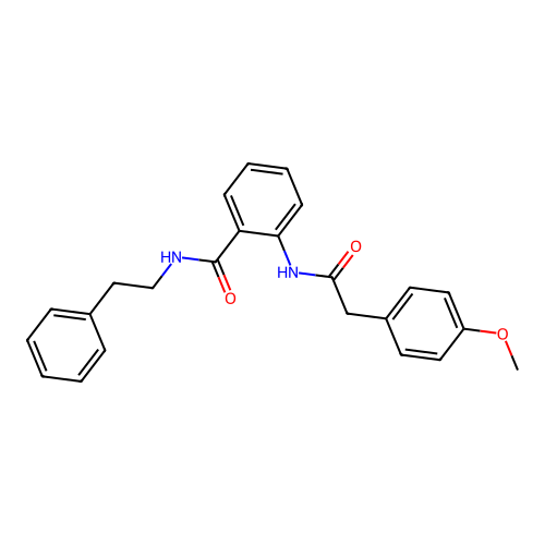 2-{[(4-methoxyphenyl)acetyl]amino}-N-(2-phenylethyl)benzamide structure