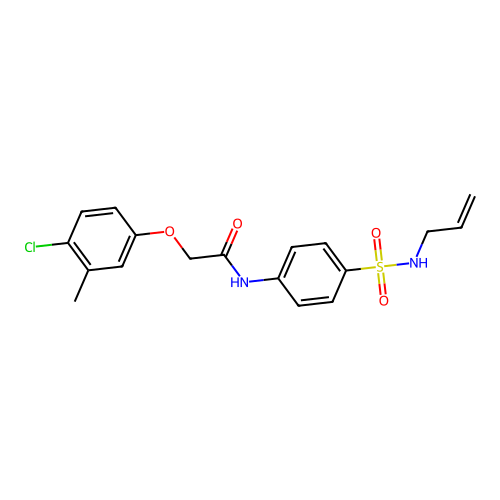 N-{4-[(allylamino)sulfonyl]phenyl}-2-(4-chloro-3-methylphenoxy)acetamide structure