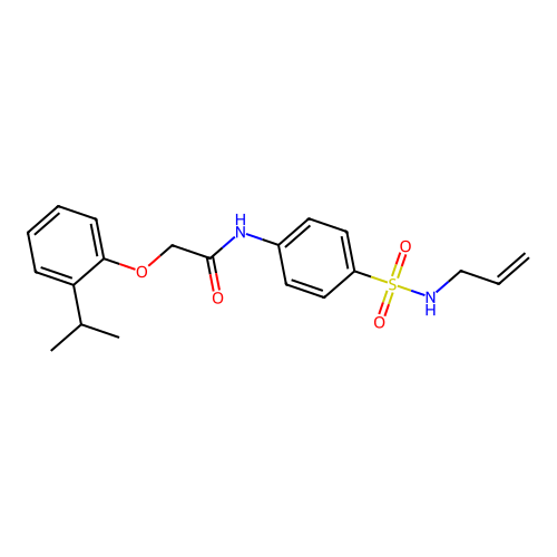 N-{4-[(allylamino)sulfonyl]phenyl}-2-(2-isopropylphenoxy)acetamide structure