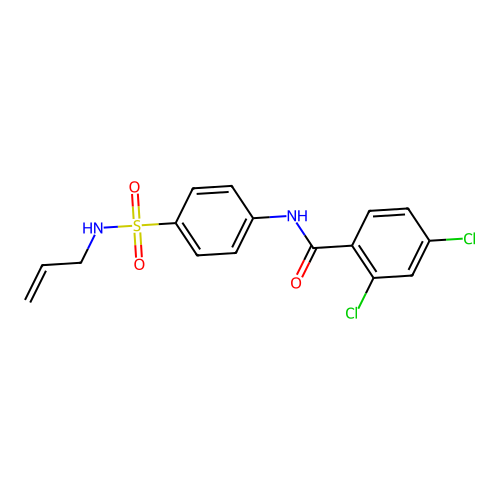 N-{4-[(allylamino)sulfonyl]phenyl}-2,4-dichlorobenzamide structure