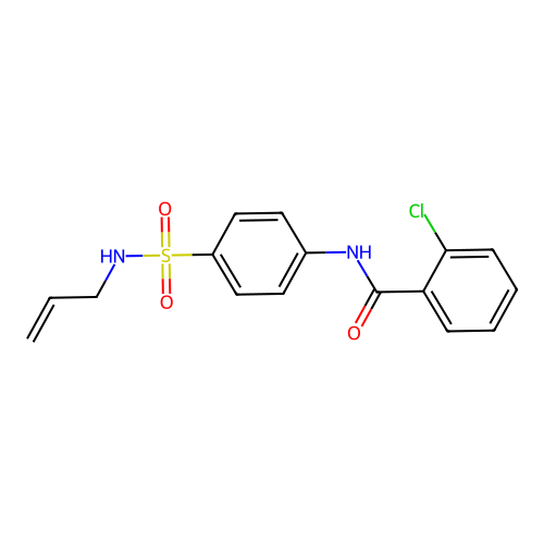 N-{4-[(allylamino)sulfonyl]phenyl}-2-chlorobenzamide structure