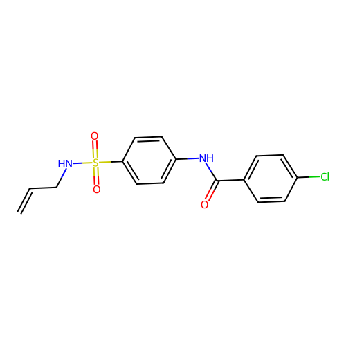 N-{4-[(allylamino)sulfonyl]phenyl}-4-chlorobenzamide structure