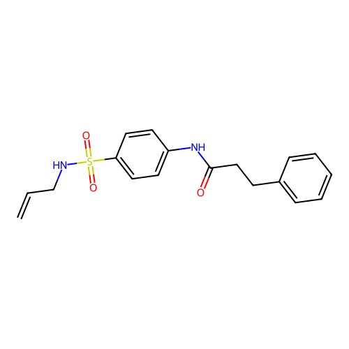 N-{4-[(allylamino)sulfonyl]phenyl}-3-phenylpropanamide structure