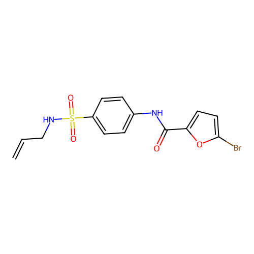 N-{4-[(allylamino)sulfonyl]phenyl}-5-bromo-2-furamide structure