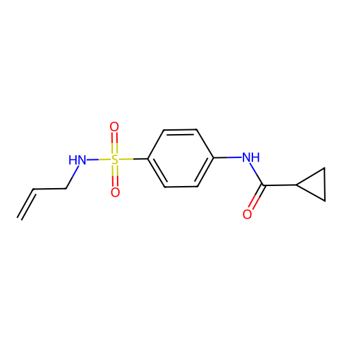 N-[4-(prop-2-enylsulfamoyl)phenyl]cyclopropanecarboxamide structure
