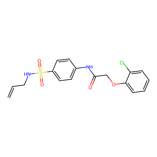 N-{4-[(allylamino)sulfonyl]phenyl}-2-(2-chlorophenoxy)acetamide structure