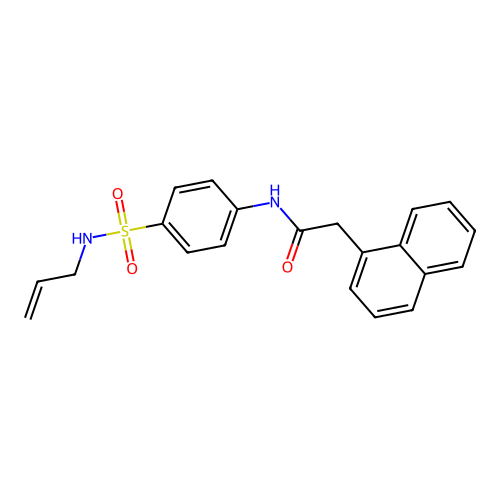 N-{4-[(allylamino)sulfonyl]phenyl}-2-(1-naphthyl)acetamide structure