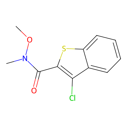 3-chloro-N-methoxy-N-methyl-1-benzothiophene-2-carboxamide structure