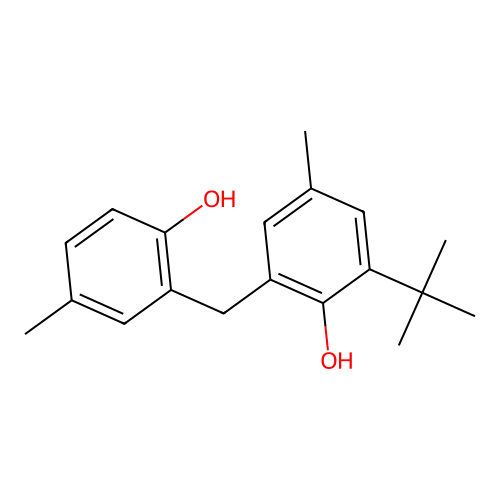 2-tert-Butyl-6-(2-hydroxy-5-methylbenzyl)-4-methylphenol structure