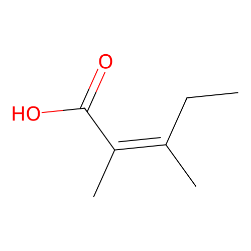 (Z)-2,3-Dimethylpent-2-enoic acid structure
