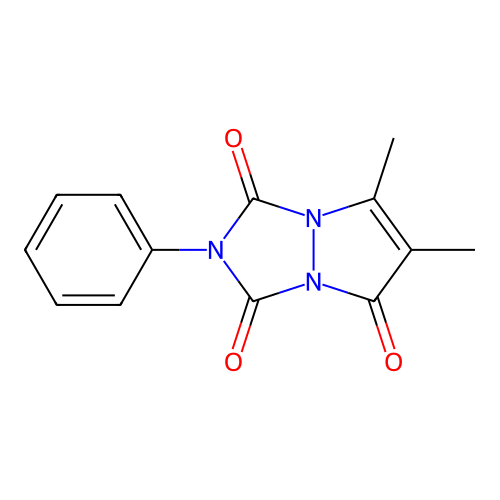 6,7-Dimethyl-2-phenyl-1H,5H-pyrazolo(1,2-a)(1,2,4)triazole-1,3,5(2H)-trione structure